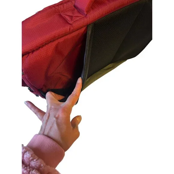 LL Bean Red Shoulder Strap Laptop Computer Messenger 5-Pocket Carry on Bag 18" - Picture 4 of 16